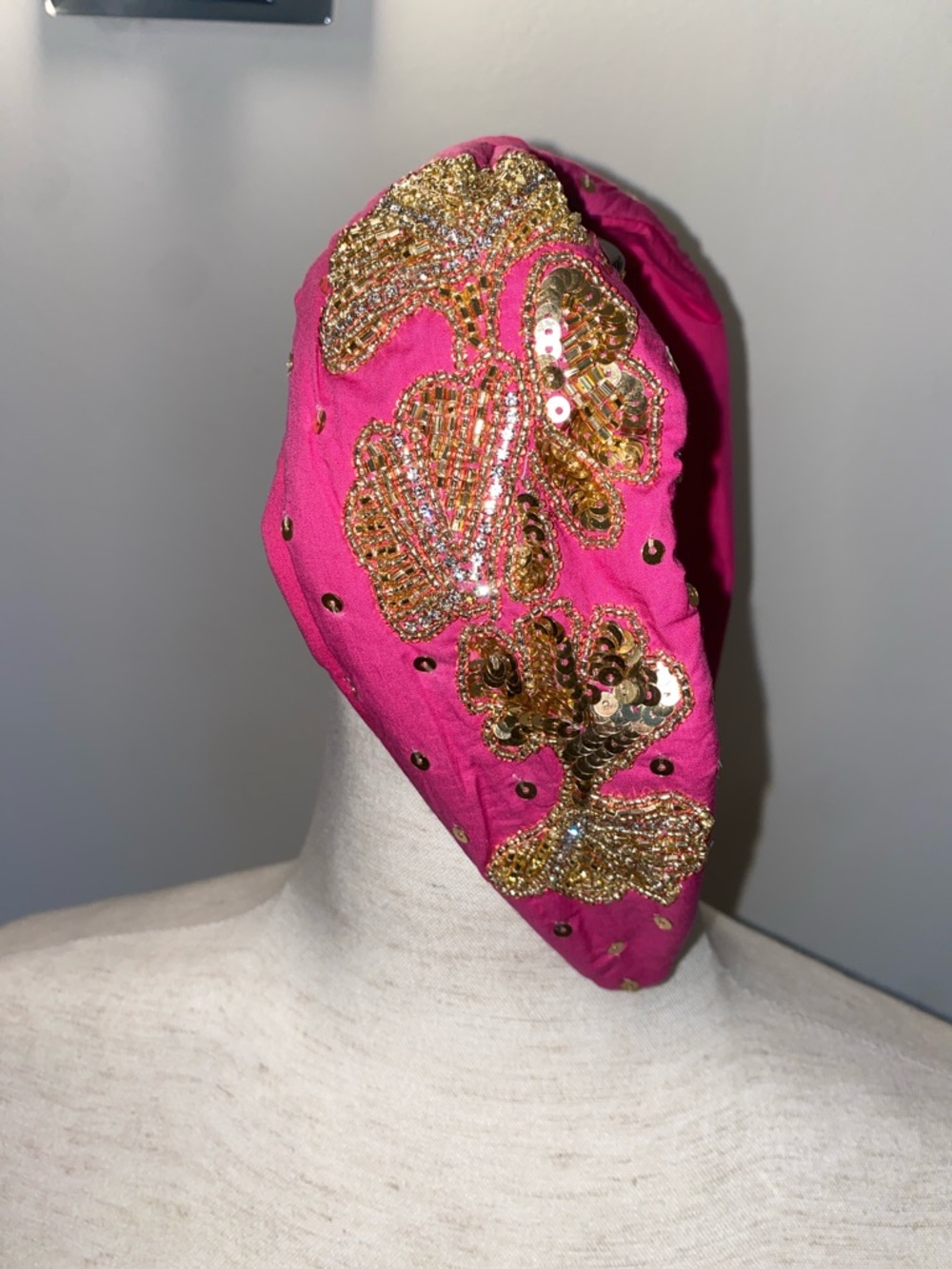 Kay Lee Pink Beaded Headband
